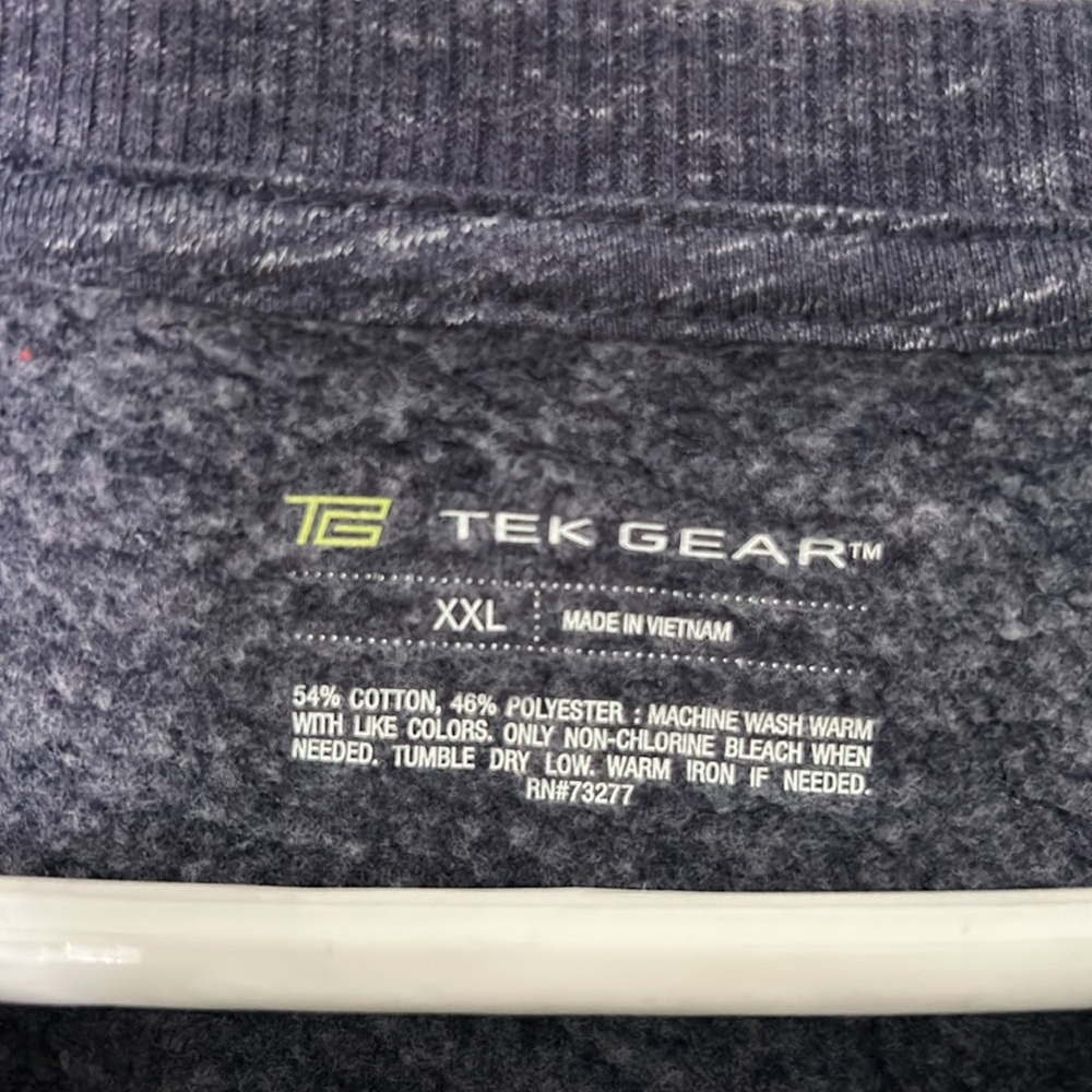 Tek Gear Blue XXL Ultrasoft Fleece Crewneck Sweatshirt - Picture 4 of 6